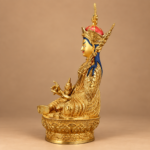 Guru Rinpoche / Padmasambhava (莲花生大师) Copper-Gilt Statue – Protection & Wisdom · 50 cm - Image 4