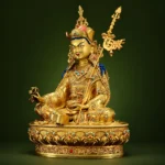 Guru Rinpoche (莲花生大师) Gold-Finish Statue – Protection & Wisdom · 21 cm - Image 2