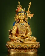 Guru Rinpoche (莲花生大师) Gold-Finish Statue – Protection & Wisdom · 21 cm - Image 3