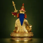 Guru Rinpoche (莲花生大师) Gold-Finish Statue – Protection & Wisdom · 21 cm - Image 4