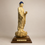 Amitabha Buddha (阿弥陀佛) Hinoki Wood Statue – Peace & Compassion · 38 cm - Image 2