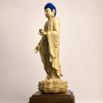 Amitabha Buddha (阿弥陀佛) Hinoki Wood Statue – Peace & Compassion · 38 cm - Image 3