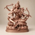 Kurukulla / Red Tara (红度母) Red Copper Lotus Statue – Love & Courage · 12 cm