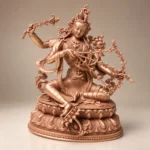 Kurukulla / Red Tara (红度母) Red Copper Lotus Statue – Love & Courage · 12 cm - Image 2