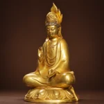 Guanyin (观音菩萨) Gold-Finish Statue – Compassion & Protection · 33 cm - Image 2