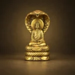 Shakyamuni Buddha (释迦牟尼佛) Naga Canopy Statue – Peace & Wisdom · 18.5 cm