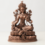 Green Tara (绿度母) Red Copper Statue – Protection & Courage · 15 cm