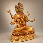 Namgyalma (尊胜佛母) Gilded Statue – Longevity & Protection · 16 cm - Image 2