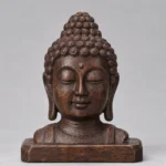 Buddha Head (佛头) Wood Sculpture – Peace & Wisdom · 6 cm
