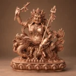 White Jambhala (白财神) Red Copper Statue – Wealth & Protection · 11 cm