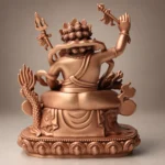 White Jambhala (白财神) Red Copper Statue – Wealth & Protection · 11 cm - Image 4