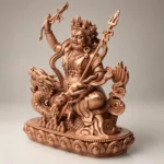 White Jambhala (白财神) Red Copper Statue – Wealth & Protection · 11 cm - Image 3