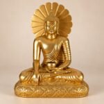 Sakyamuni Buddha (释迦牟尼佛) Gold Resin Statue – Peace, Wisdom & Meditation · 15.5 cm