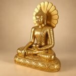 Sakyamuni Buddha (释迦牟尼佛) Gold Resin Statue – Peace, Wisdom & Meditation · 15.5 cm - Image 2