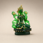 Green Tara (绿度母) Green Resin Statue – Protection & Courage · 12.8 cm - Image 2