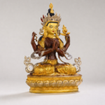 Guanyin (观音菩萨) Four-Armed Brass Statue – Compassion & Protection · 31 cm - Image 3