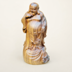Laughing Buddha (笑佛) Green Sandalwood Statue – Wealth & Good Fortune · 15 cm - Image 2