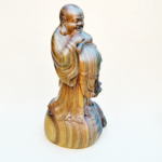 Laughing Buddha (笑佛) Green Sandalwood Statue – Wealth & Good Fortune · 15 cm - Image 3