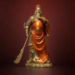 Guan Gong (关公) Brass Statue – Prosperity & Protection · 49.5 cm