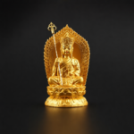 Ksitigarbha (地藏王菩萨) Gold-Finish Resin Statue – Compassion & Protection · 10 cm