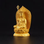 Ksitigarbha (地藏王菩萨) Gold-Finish Resin Statue – Compassion & Protection · 10 cm - Image 3