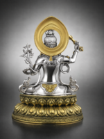 Manjushri (文殊菩萨) Silver-Plated Statue – Wisdom & Clarity · 15 cm - Image 4