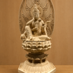 Ruyi Guanyin (如意观音) Solid Wood Statue – Compassion & Protection · 30 cm
