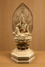 Ruyi Guanyin (如意观音) Solid Wood Statue – Compassion & Protection · 30 cm