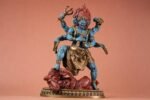 Six-Armed Mahakala (大黑天) Painted Brass Statue – Protection & Courage · 25 cm - Image 3