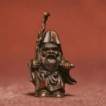 Tudigong (土地公) Antique-Bronze Finish Statue – Prosperity & Protection · 6.5 cm