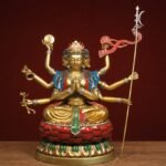 Doumu Yuanjun (斗母娘娘) Painted Copper Statue – Protection & Longevity · 41 cm