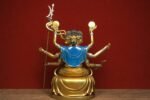 Doumu Yuanjun (斗母娘娘) Painted Copper Statue – Protection & Longevity · 41 cm - Image 4