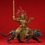 Zhao Gongming (赵公明财神) Black Tiger Statue – Wealth & Protection · 35 cm