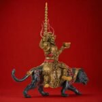 Zhao Gongming (赵公明财神) Black Tiger Statue – Wealth & Protection · 35 cm - Image 2