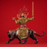 Zhao Gongming (赵公明财神) Black Tiger Statue – Wealth & Protection · 35 cm - Image 4