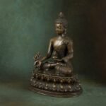 Medicine Buddha (药师佛) Bronze-Finish Statue – Health & Peace · 10 cm - Image 3