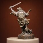 Zhong Kui (钟馗) Copper Statue – Protection & Courage · 24 cm