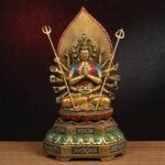 Thousand-Armed Guanyin (千手观音) Painted Copper Statue – Compassion & Protection · 35 cm