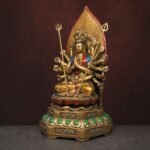 Thousand-Armed Guanyin (千手观音) Painted Copper Statue – Compassion & Protection · 35 cm - Image 3