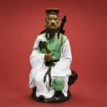 Lu Dongbin (吕洞宾) Porcelain Statue – Wisdom & Protection · 17 cm