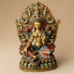Green Tara (绿度母) Painted Copper Statue – Protection & Courage · 36 cm