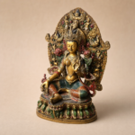 Green Tara (绿度母) Painted Copper Statue – Protection & Courage · 36 cm - Image 3