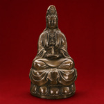 Guanyin (观音菩萨) Bronze-Finish Statue – Protection & Family Harmony · 20 cm