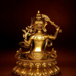 Manjushri (文殊菩萨) Gilded Statue – Wisdom & Focus · 10 cm - Image 4