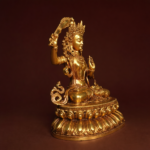 Manjushri (文殊菩萨) Gilded Statue – Wisdom & Focus · 10 cm - Image 3
