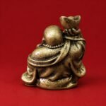 Mini Laughing Buddha (笑佛) Bronze-Colour Resin Statue – Wealth, Prosperity & Good Fortune · 6 cm - Image 2