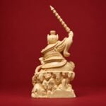Wang Lingguan (王灵官) Three-Eyed Taoist Guardian Wood Statue – Protection, Courage & Guardian Strength · 18.5 cm - Image 3
