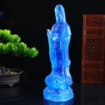 Guanyin (观音菩萨) Blue Resin Statue – Compassion, Protection & Peace · 29 cm - Image 4