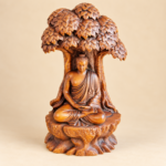 Ru Lai Buddha (如来佛) Under-Tree Boxwood Statue – Peace, Wisdom & Protection · 14.5 cm