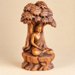 Ru Lai Buddha (如来佛) Under-Tree Boxwood Statue – Peace, Wisdom & Protection · 14.5 cm - Image 5
